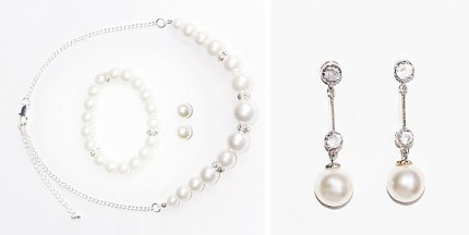 Biżuteria, perły jasne