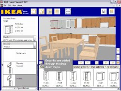 Okno programu IKEA Home Planner - Kitchen